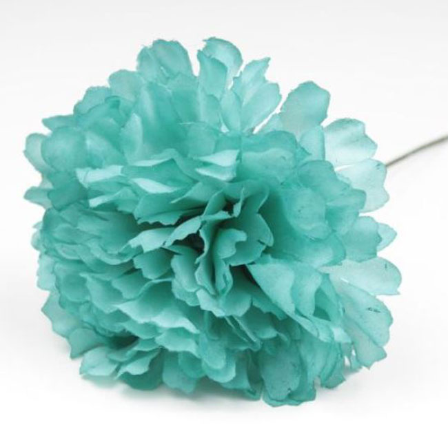 Flamenco Artificial Carnations. Sevilla Model. Turquoise